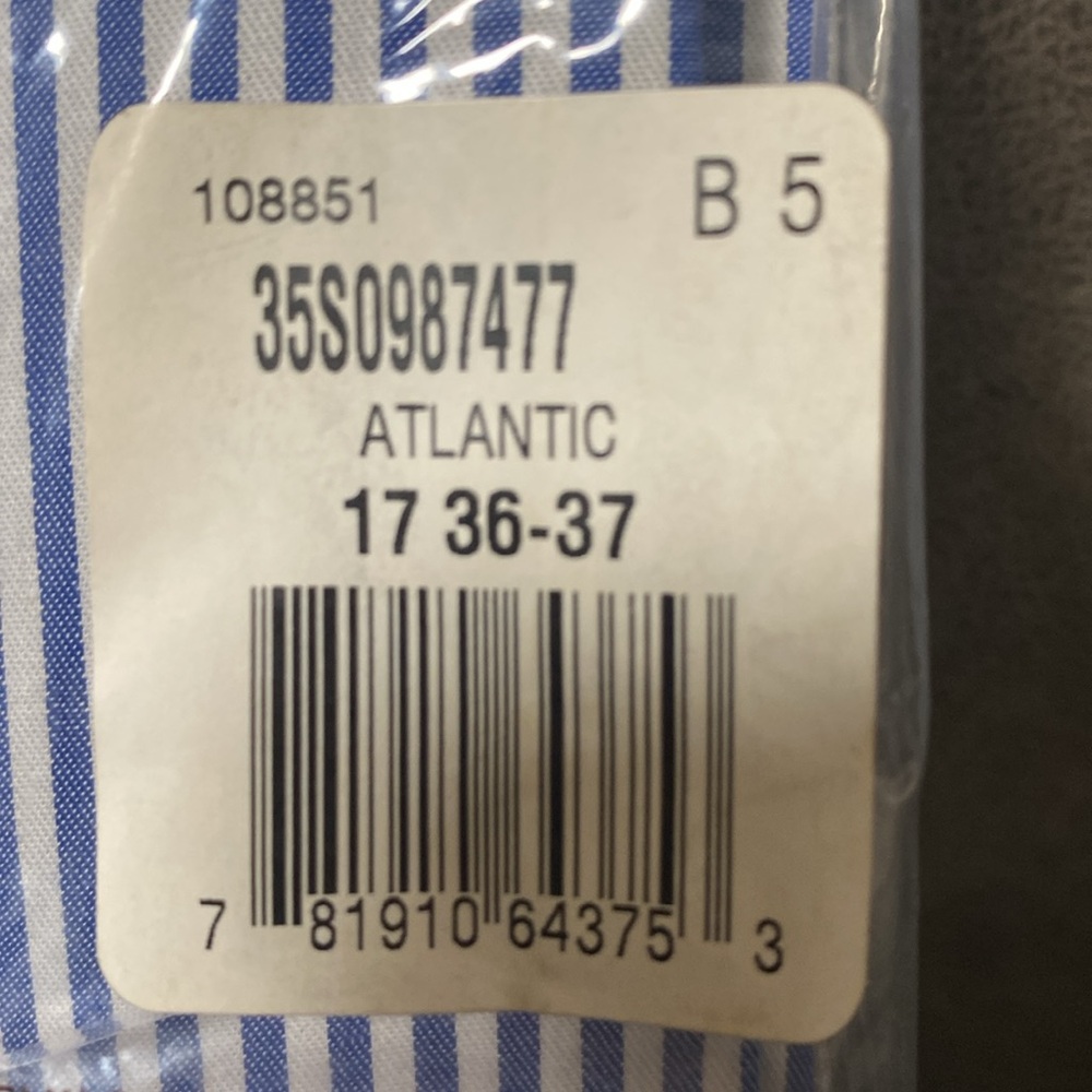 Blue and white stripes mk elegant dress shirt - Picture 7 of 10